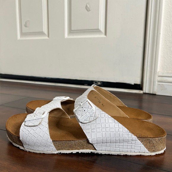 New Haflinger Men Bio Andrea Sandals White Intreccio Leather size EU 46 Comfort - Picture 4 of 11